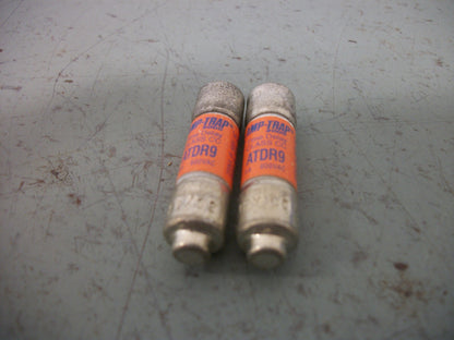 FERRAZ-SHAWMUT LOT OF 2 AMP-TRAP FUSES ATDR9 9AMP 600VOLT