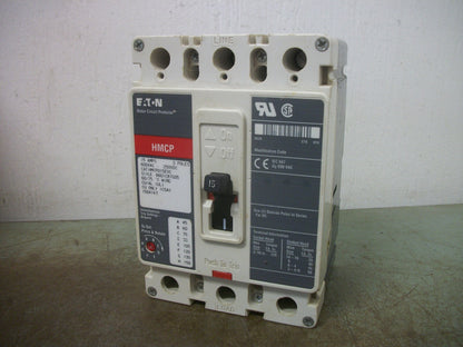 CUTLER-HAMMER HMCP CIRCUIT BREAKER HMCP015E0C 15AMP 600VOLT 3POLE