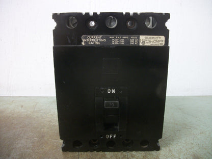 SQUARE D FAL CIRCUIT BREAKER FAL36070 70AMP 600VOLT 3POLE BLACK CHIPPED