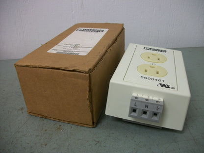 PHOENIX CONTACT DIN MOUNT DUPLEX RECEPTACLE EM-DUO-120/15 NIB