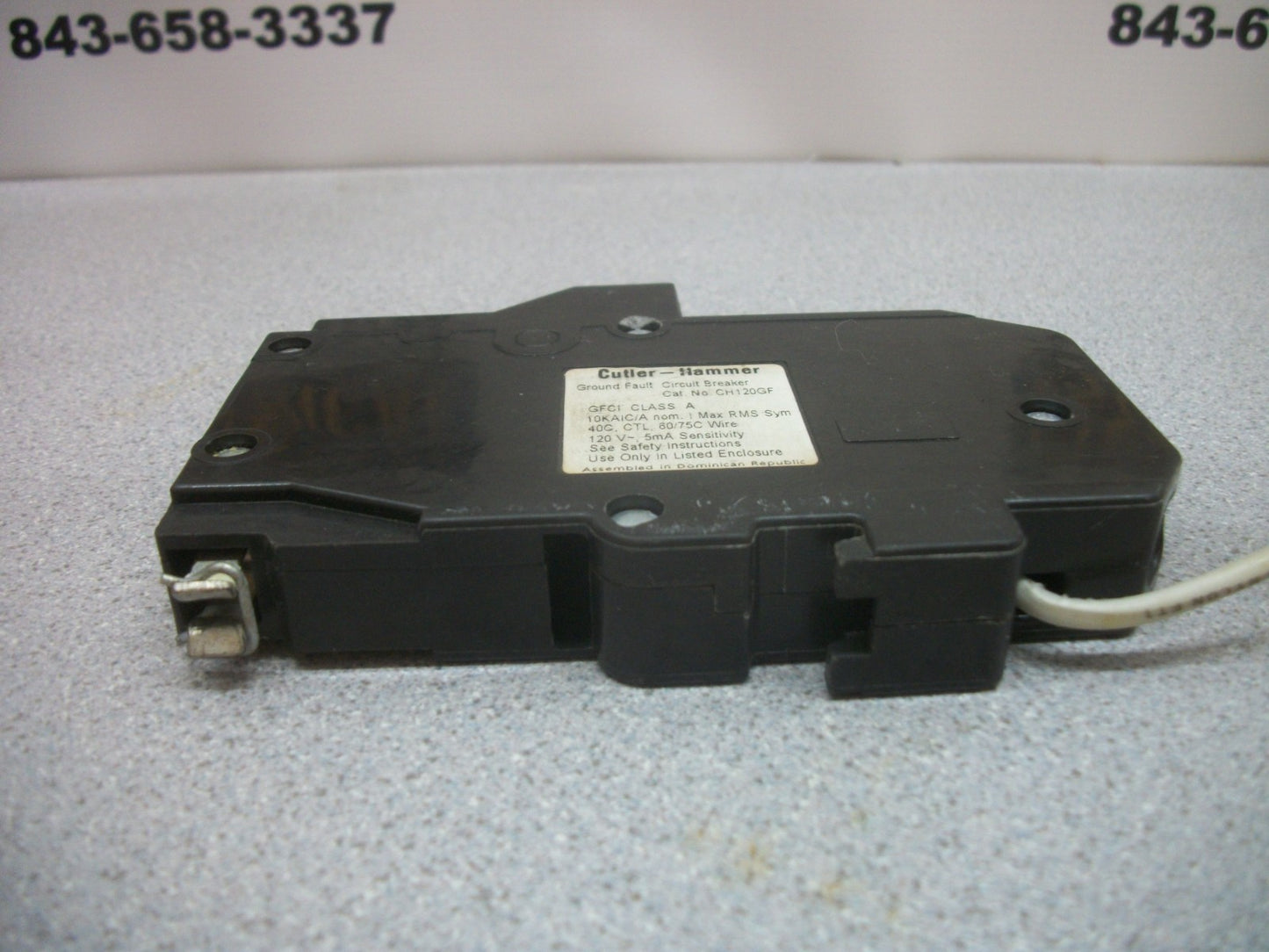 CUTLER-HAMMER GFCI CH CIRCUIT BREAKER CH120GF 20AMP 120VOLT 1POLE