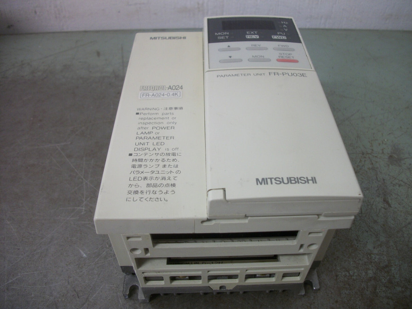 MITSUBISHI FREQROL-A024 0.4KW INVERTER DRIVE FR-A024-0.4KP 230VOLT 3AMP