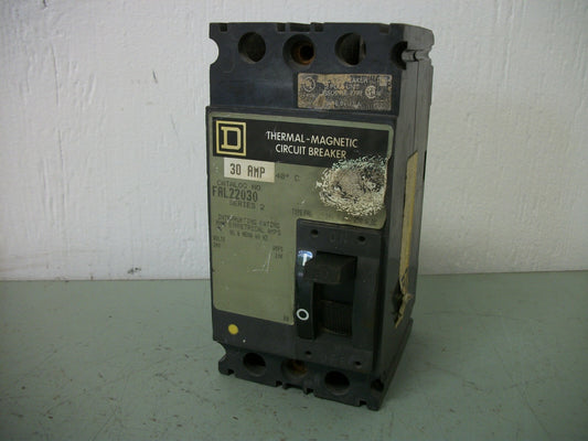 SQUARE D FAL CIRCUIT BREAKER FAL22030 30AMP 240VOLT 2POLE GRAY