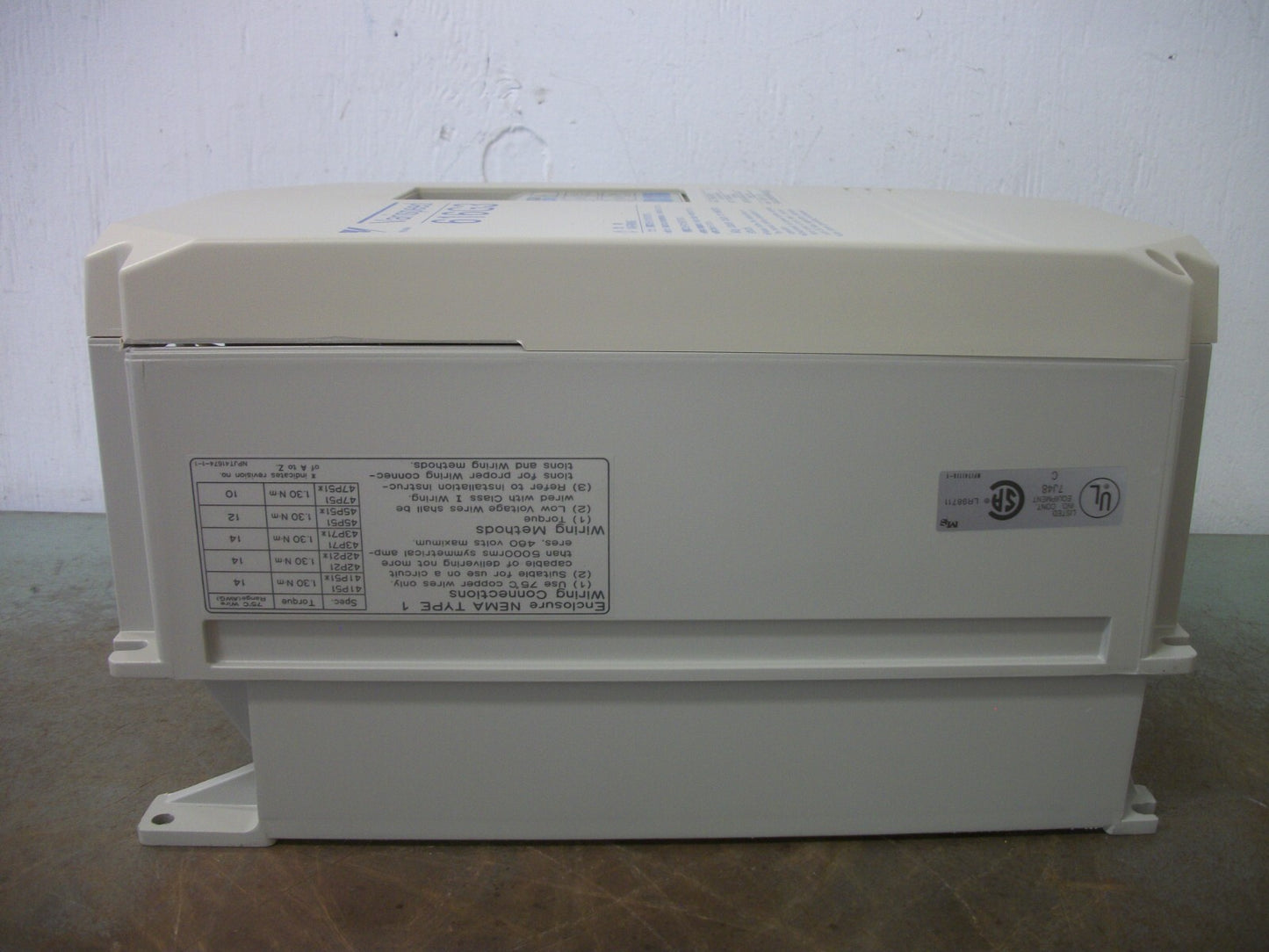 YASKAWA VARISPEED 616G3 5HP INVERTER DRIVE CIMR-G3V43P7 460VOLT 3PH 6.9KVA