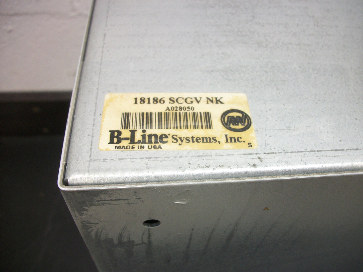 B-LINE 18 X 18 X 6 SCREW COVER ENCLOSURE 18186-SCGV-NK NEW