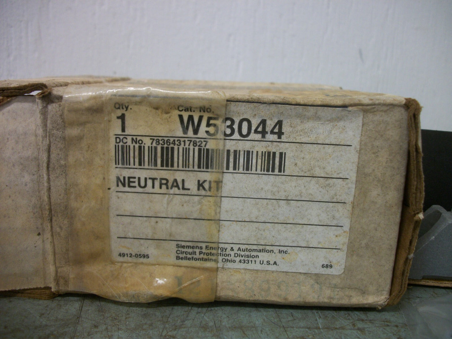 SIEMENS NEUTRAL KIT W53044 30-60AMP 600VOLT NIB