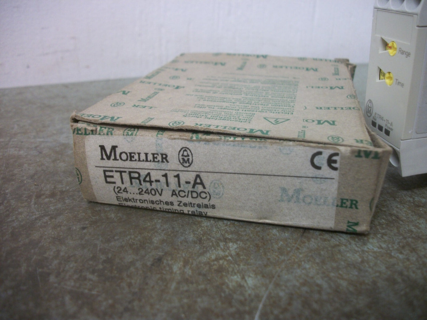 KLOCKNER-MOELLER ELECTRONIC TIMING RELAY ETR4-11-A 0.05S-100H 24-240VOLT NIB