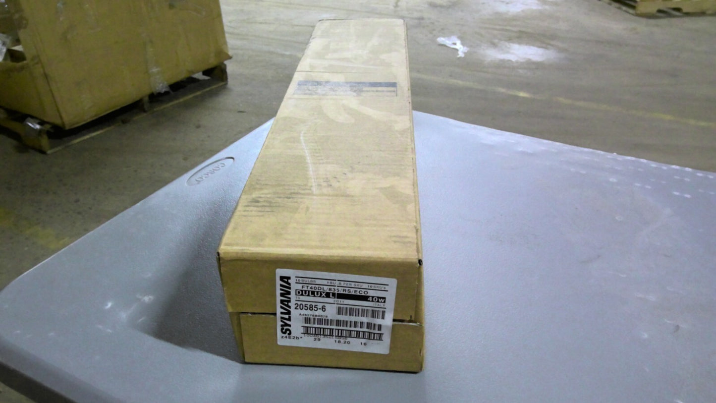 SYLVANIA 20585-6 BOX OF 10 DULUX L COMPACT FLUORESCENT BULBS FT40DL/835/RS/ECO