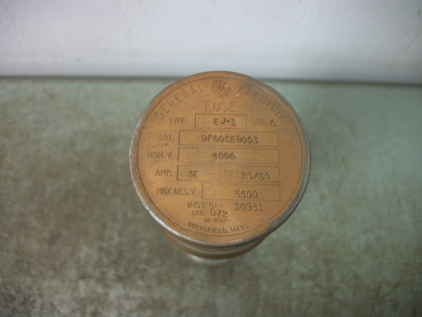 GE EJ-1 FUSE 9F60CED003 3E AMP 4.8kV