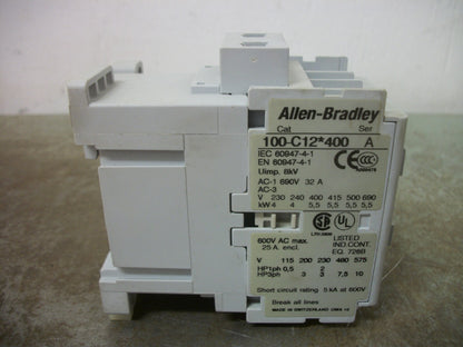 ALLEN-BRADLEY CONTACTOR 100-C12*400 25AMP 120VCOIL 3PH 600V 10HP