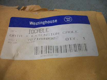 WESTINGHOUSE IQCABLE DATA + EXTENSION CABLE 7871A40G02 NEW