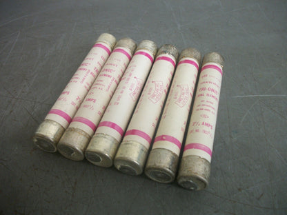 GOULD SHAWMUT LOT OF 6 TRI-ONIC FUSES TRS2-1/2 2-1/2AMP 600VOLT NOB