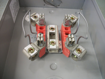 MILBANK SERIES U-200 METER SOCKET PANEL M2500 200AMP 600VOLT 1PH 3W NOB