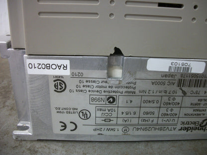 TELEMECANIQUE ALTIVAR 28 2HP ADJ SPEED DRIVE ATV28HU29N4U 460VOLT 3PH