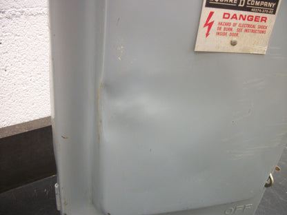 SQUARE D DISCONNECT TYPE 1 HU363 100AMP 600VOLT 3POLE NON-FUSIBLE OLD