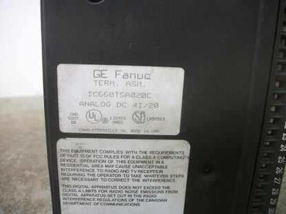 GE FANUC 24/48VDC ANALOG BLK 4IN/2OUT PLC I/O MODULE IC660EBA020P1