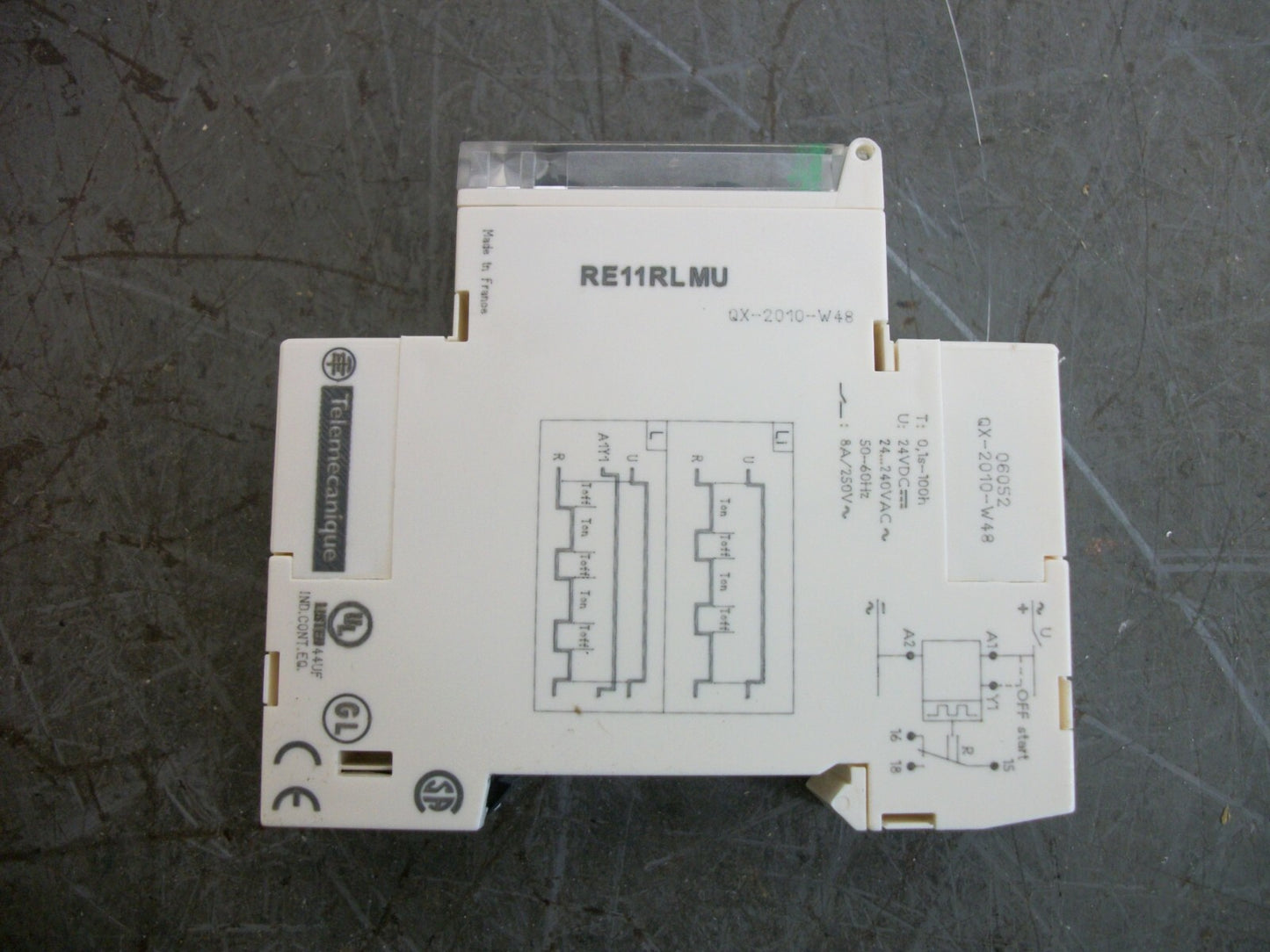 TELEMECANIQUE ASYMMETRICAL FLASHING RELAY RE11RLMU 0.1SEC-100H 24VDC 24-240VAC