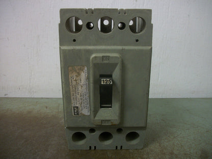 FEDERAL PACIFIC HEJ CIRCUIT BREAKER HEJ233125 125AMP 240VOLT 3POLE CHIPPED