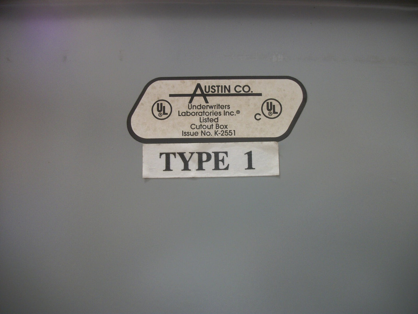 AUSTIN 20 X 20 X 11 ENCLOSURE TYPE 1 NEW