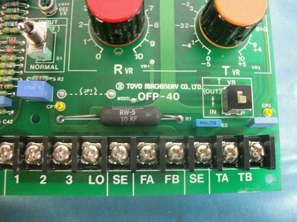 TOYO MACHINERY MOTOR SPEED CONTROLLER BOARD OFP-40 NEW