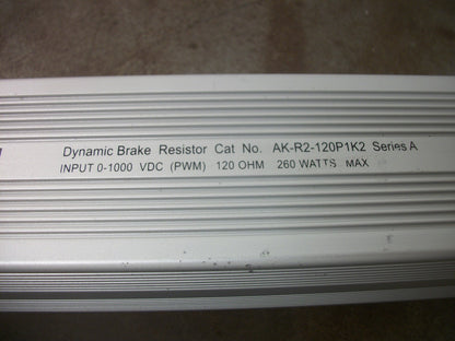 ROCKWELL AUTOMATION DYNAMIC BRAKE RESISTOR AK-R2-120P1K2 0-1000VDC 120 OHM 260W