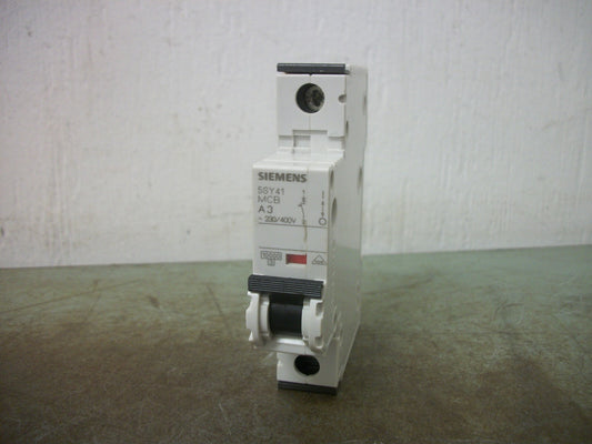 SIEMENS MINI CIRCUIT BREAKER 5SY41MCBA3 5SY4103-5 3AMP 400VOLT 1POLE