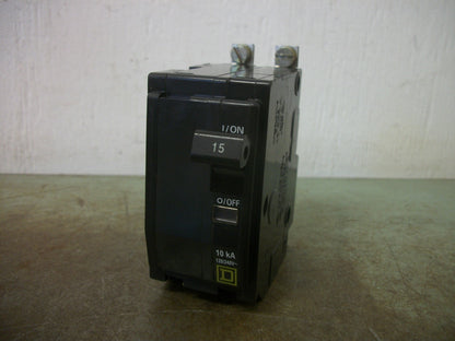 SQUARE D QOB CIRCUIT BREAKER QOB215 15AMP 240VOLT 2POLE