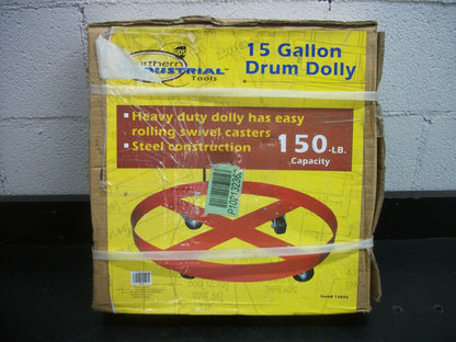 NORTHERN INDUSTRIAL TOOLS HEAVY DUTY 15 GALLON DRUM DOLLY 14840 150LBS NIB