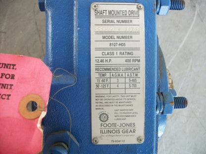 FOOTE-JONES 12.46HP SHAFT MOUNTED DRIVE 8107-H05 400RPM