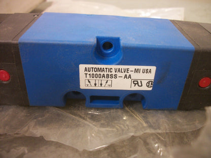 AUTOMATIC VALVE SOLENOID VALVE T1000ABSS-AA NIB 120VOLT 4.8WATT 150PSIG NIB