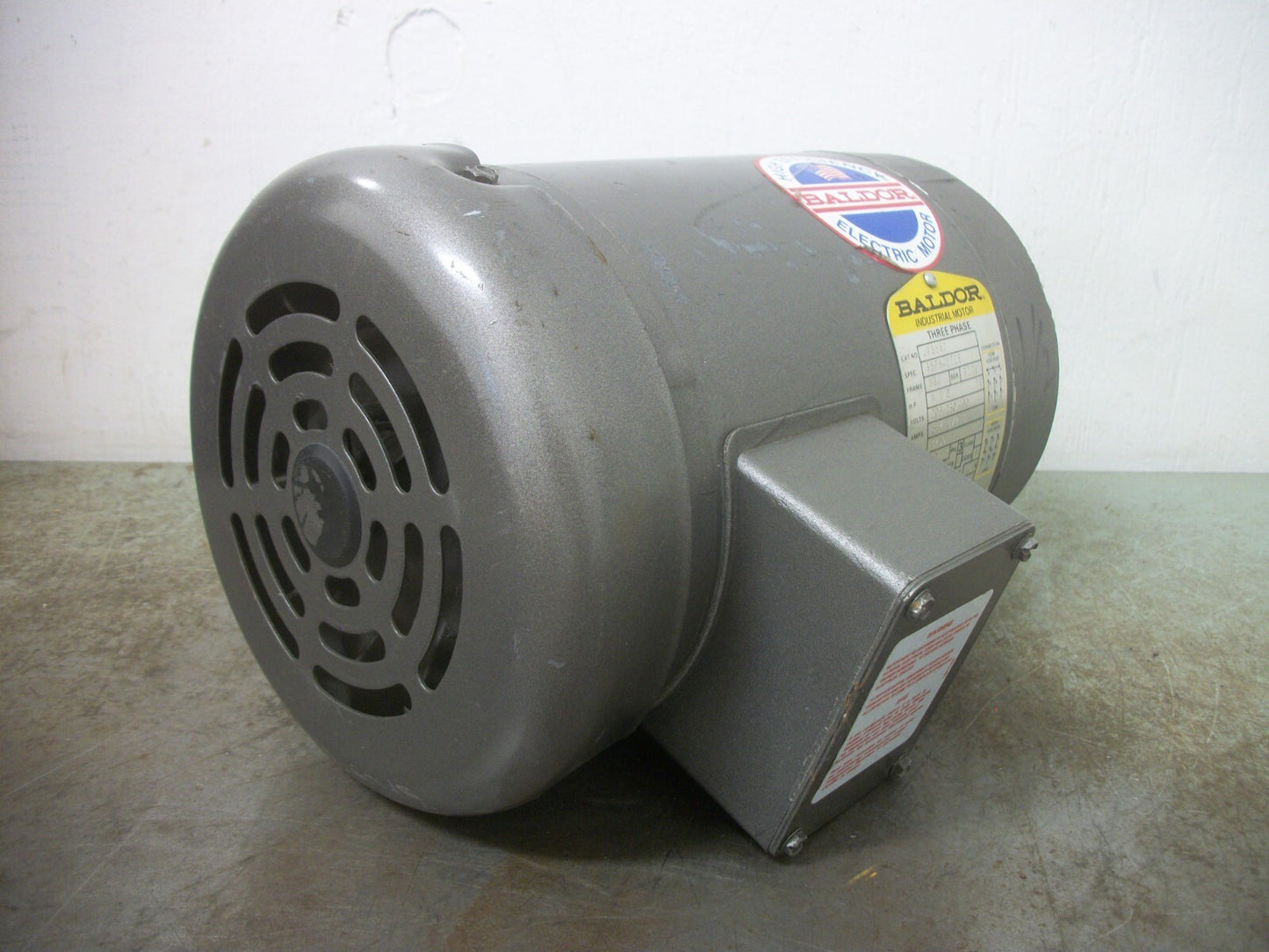 BALDOR 1.5HP 56J TEFC AC MOTOR JM3550 460VOLT 3PH 3450RPM NOB