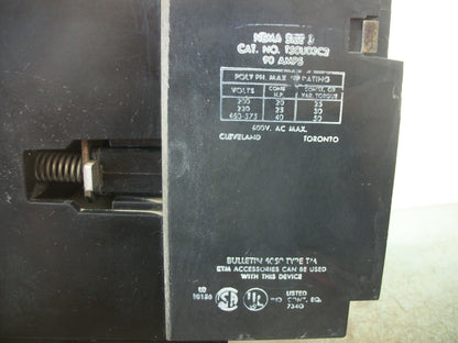 SYLVANIA SIZE 3 MOTOR STARTER T50U03C2 90AMP 120VCOIL 3PH 600V 40HP