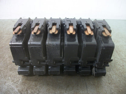 FEDERAL PACIFIC LOT OF 6 NA CIRCUIT BREAKERS NA120 20AMP 240VOLT 1POLE