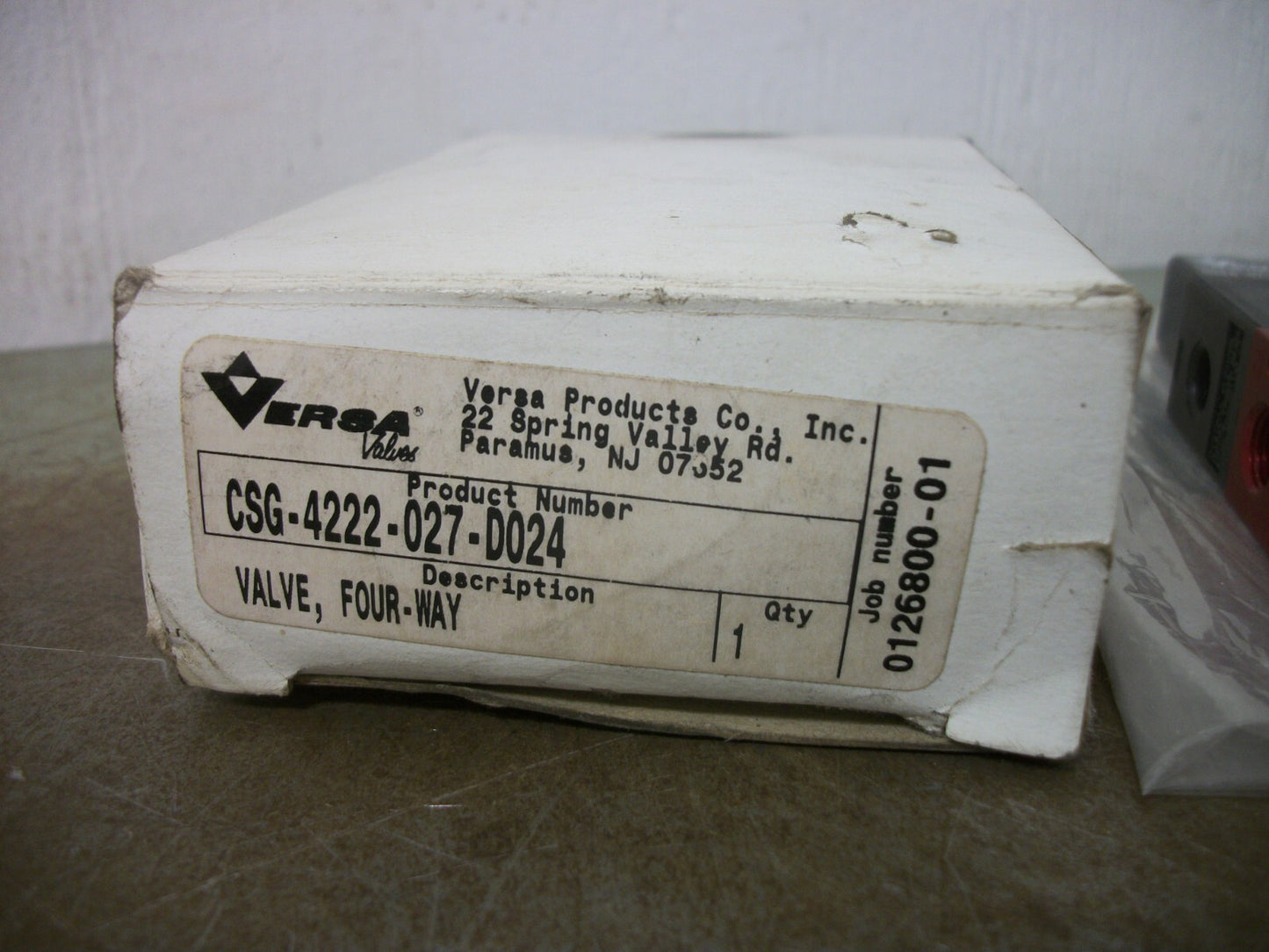 VERSA 4-WAY SOLENOID VALVE CSG-4222-027-D024 24VCOIL 15-115PSI 0.75WATT NIB