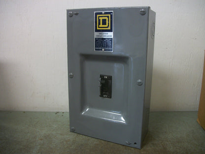 SQUARE D FA100S ENCL CIRCUIT BREAKER FAL34050 50AMP 480VOLT 3POLE REFURB