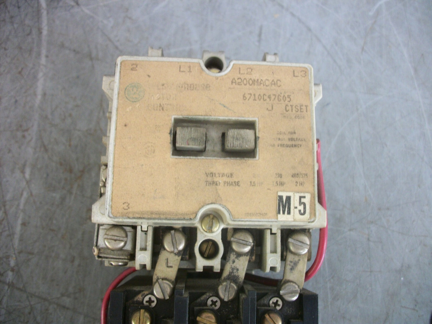 WESTINGHOUSE SIZE 00 MOTOR STARTER A200MACAC 120VCOIL 3PH 600V 2HP WHITE