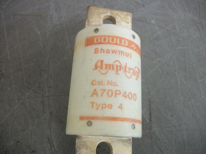 GOULD SHAWMUT AMP-TRAP TYPE 4 FUSE A70P400 400AMP 700VOLT NOB