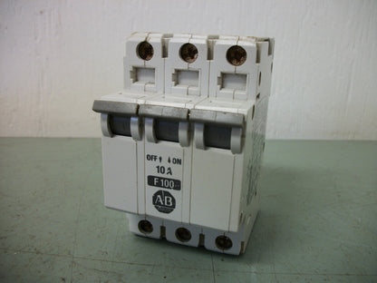 ALLEN-BRADLEY MOTOR CIRCUIT BREAKER 1492-CB3F100 10AMP 480VOLT 3POLE