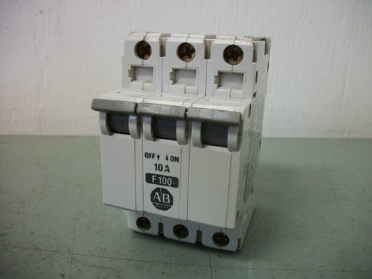 ALLEN-BRADLEY MOTOR CIRCUIT BREAKER 1492-CB3F100 10AMP 480VOLT 3POLE