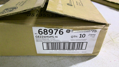 GE 68976 BOX OF 10 ULTRASTART T5 ELECTRONIC BALLASTS GE224MVPS-N NIB