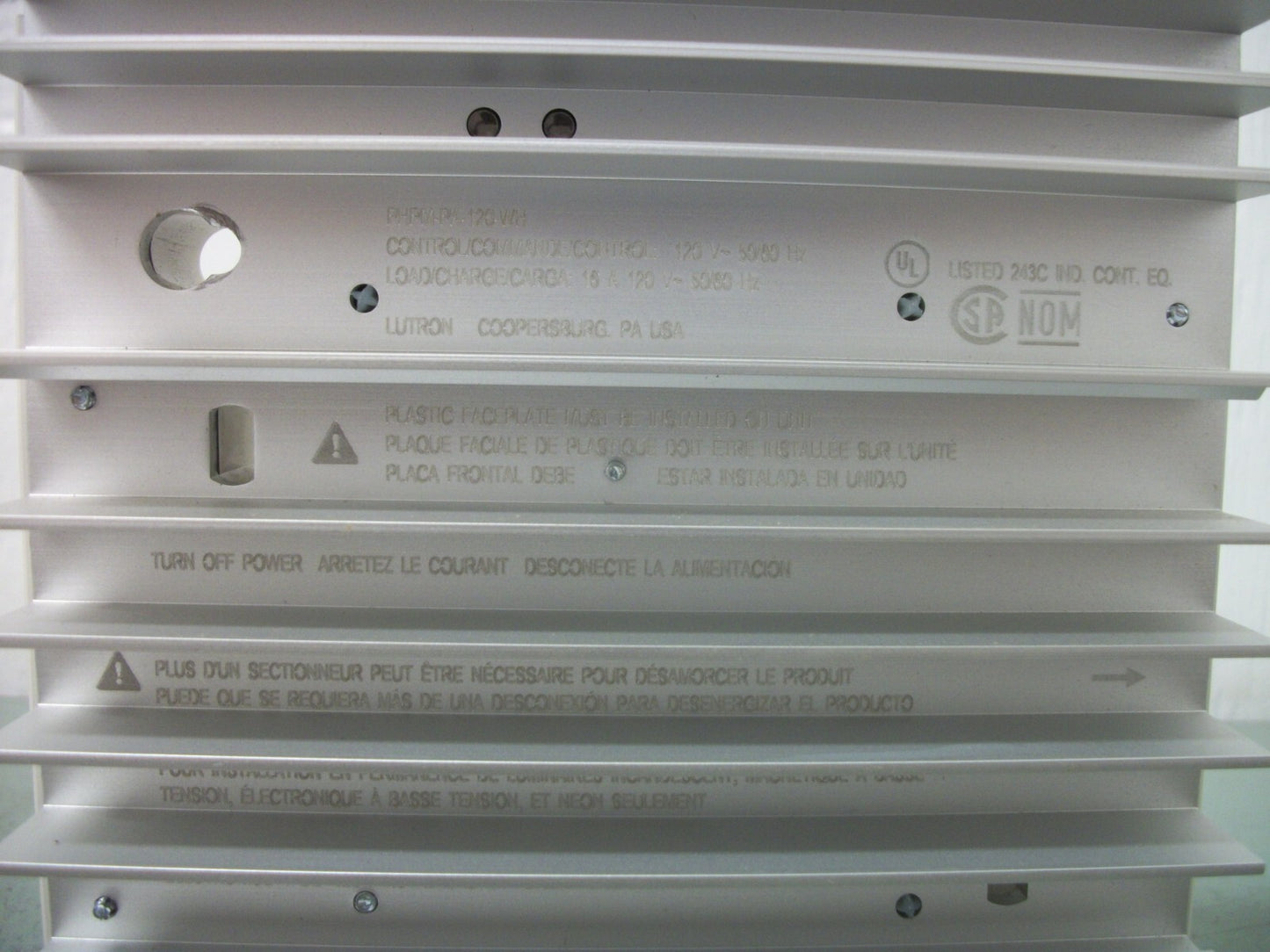 LUTRON GRAFIK EYE PHASE ADAPTIVE POWER MODULE PHPM-PA-120-WH 120VOLT 16AMP