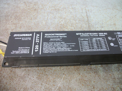 SYLVANIA QUICKTRONIC ELECTRONIC BALLAST QTP4X32T8/UNV ISN-SC 120/277VOLT