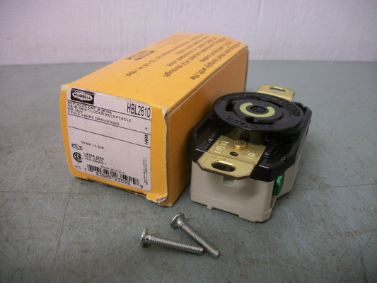 HUBBELL TWIST-LOCK RECEPTACLE HBL2610 30AMP 125VOLT 2P 3W GRND NIB