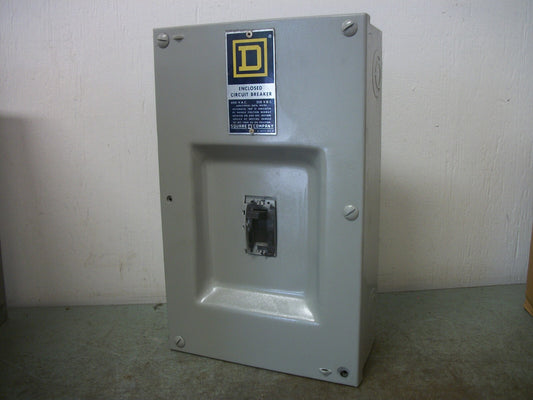 SQUARE D FA100S ENCL CIRCUIT BREAKER FAL34030 30AMP 480VOLT 3POLE REFURB