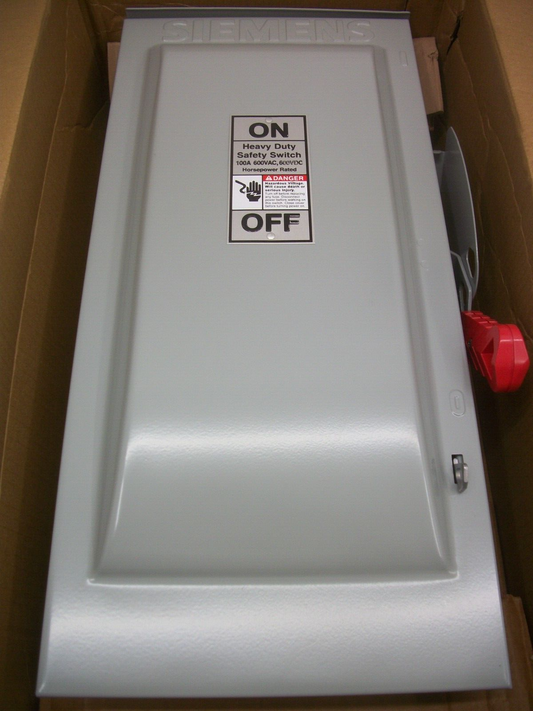 SIEMENS DISCONNECT TYPE 3R HF363NR 100AMP 600VOLT 3POLE FUSIBLE NIB