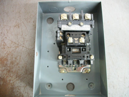 ALLEN-BRADLEY ENCL SIZE 1 CONTACTOR 500-BOH930 27AMP 208VCOIL 3PH 600V 10HP