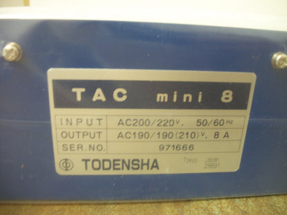 TODENSHA TAC MINI 8 LINE CONVERTER DRIVE 28891 190/190(210)VOLT 8AMP NIB
