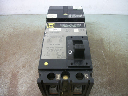 SQUARE D I-LINE FA CIRCUIT BREAKER FA24030BC 30AMP 480VOLT 2POLE GRAY NOB