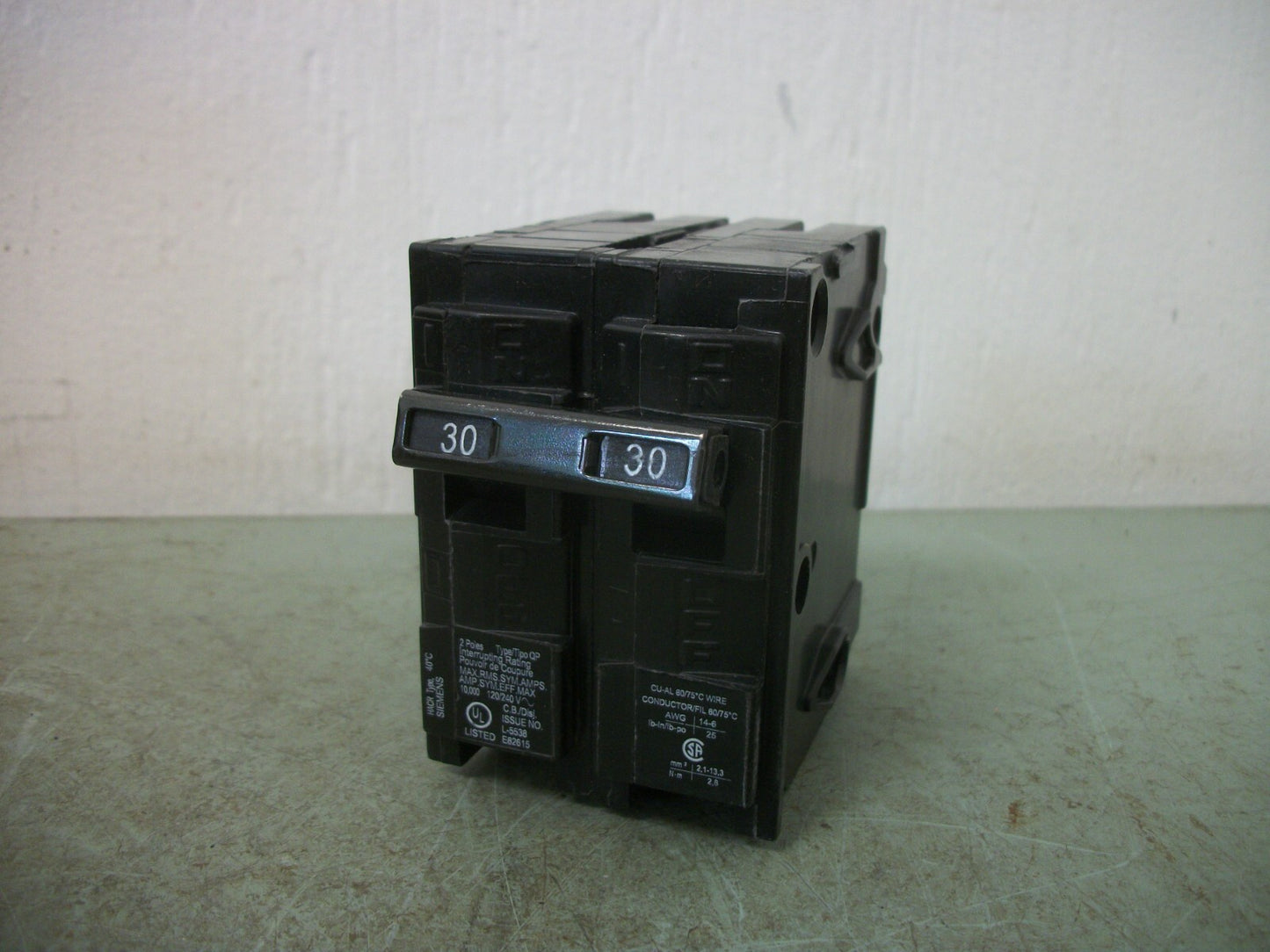 SIEMENS QP CIRCUIT BREAKER Q230 30AMP 240VOLT 2POLE NOB