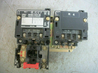 SQUARE D SIZE 00 REV MOTOR STARTER 8736SAG15 120VCOIL 1PH 230V 1HP